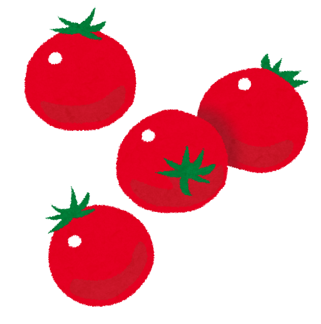赤いプチトマトのイラスト